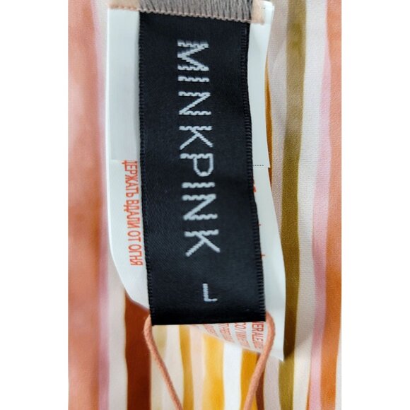 Minkpink Amaya Tie Side Bikini Bottoms Stripe Large Swimwear - Picture 3 of 6